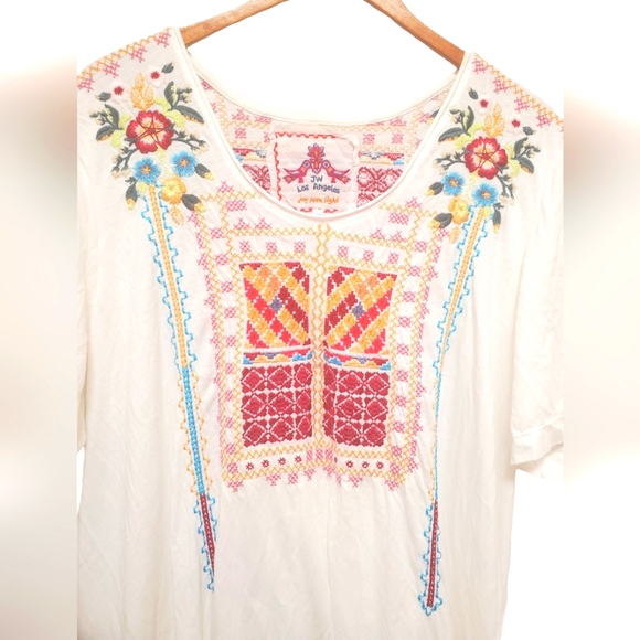 Johnny Was Tunic Style Top With lots of Beautiful Embroidery Size XL - Picture 5 of 10